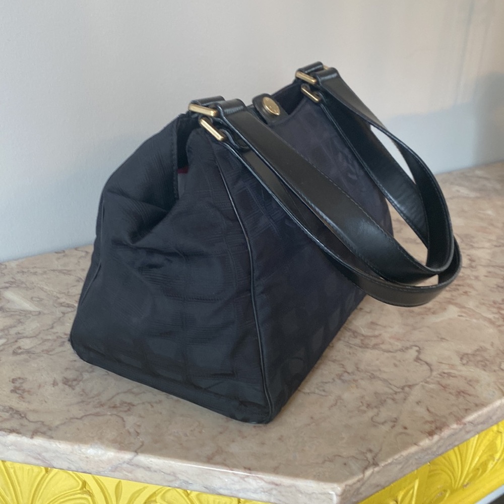 Authentic Chanel monogram nylon handbag black - Picture 3 of 17